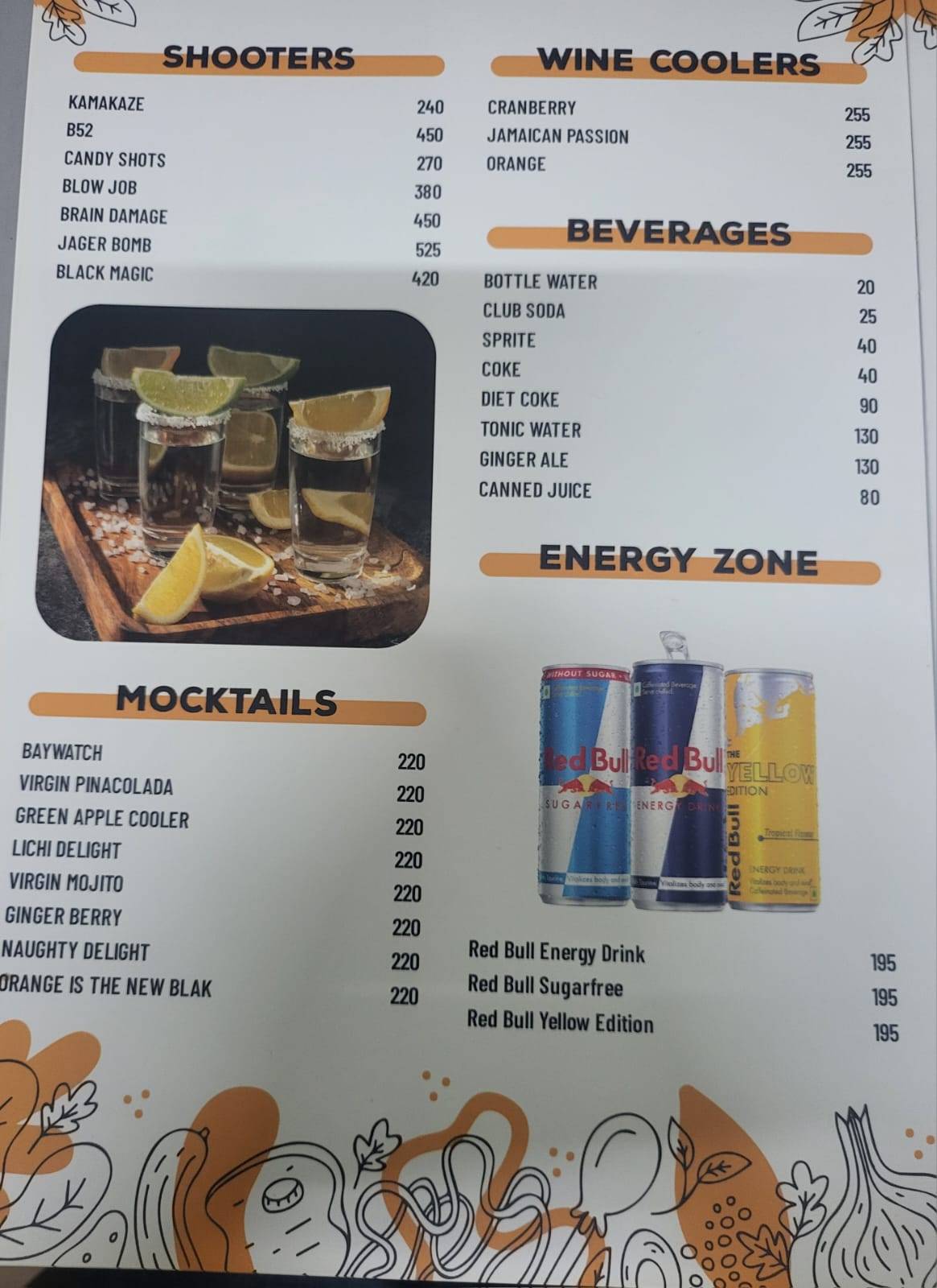 Limitless Bar & Kitchen (Best pub in Kalyan Nagar) menu