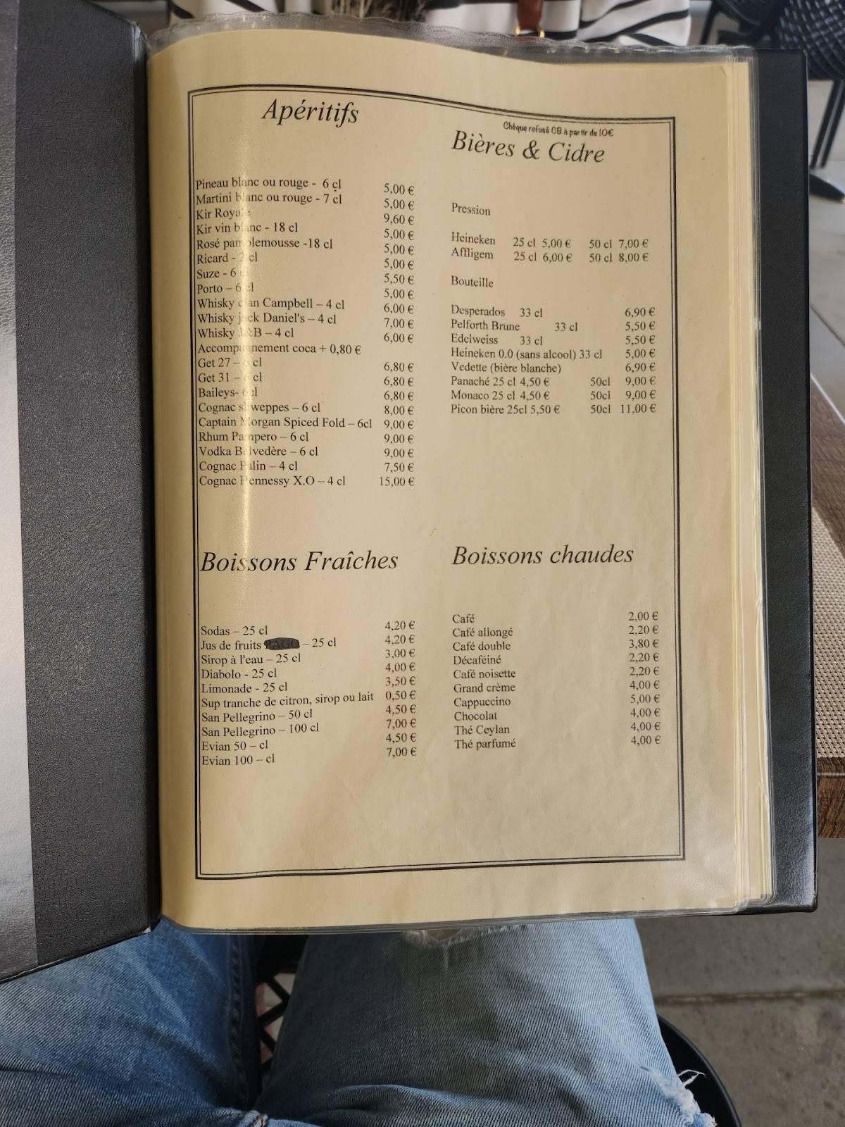 Menu de Linattendu Restaurant & Bar à Vins Royan
