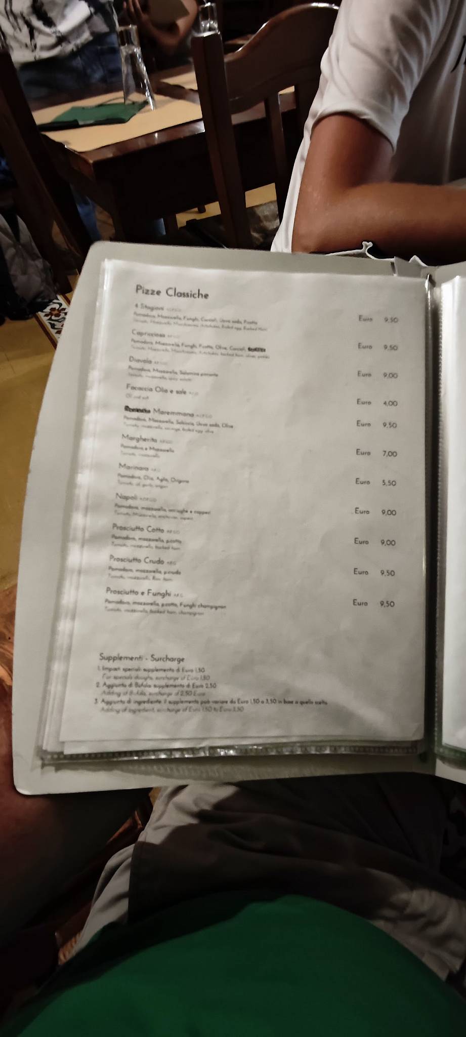 Menu di Lo Scangeo 