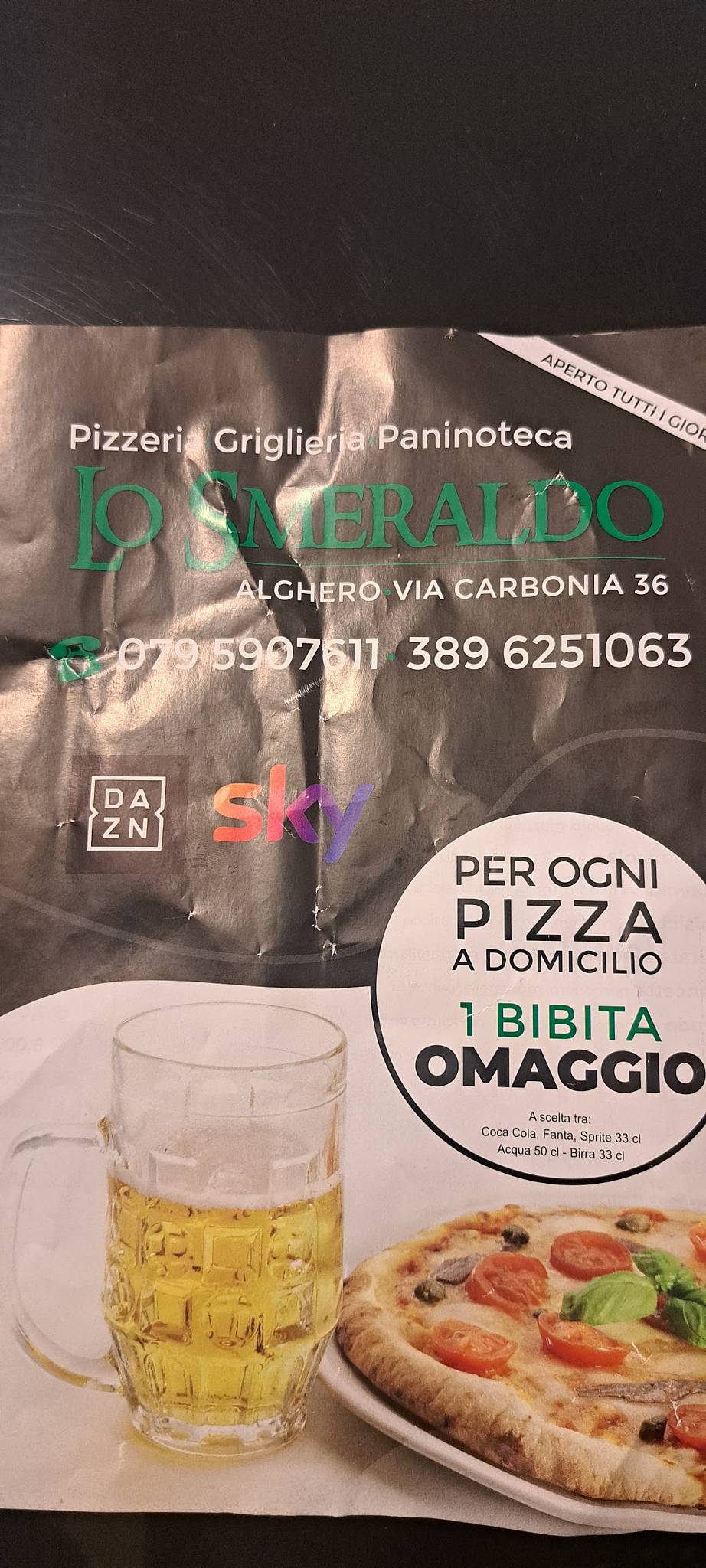 Menu di Lo Smeraldo 