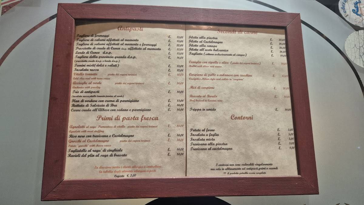 Menu di Locanda da Betty 