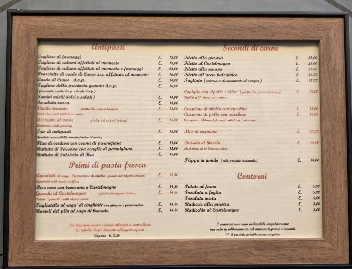 Menu di Locanda da Betty 