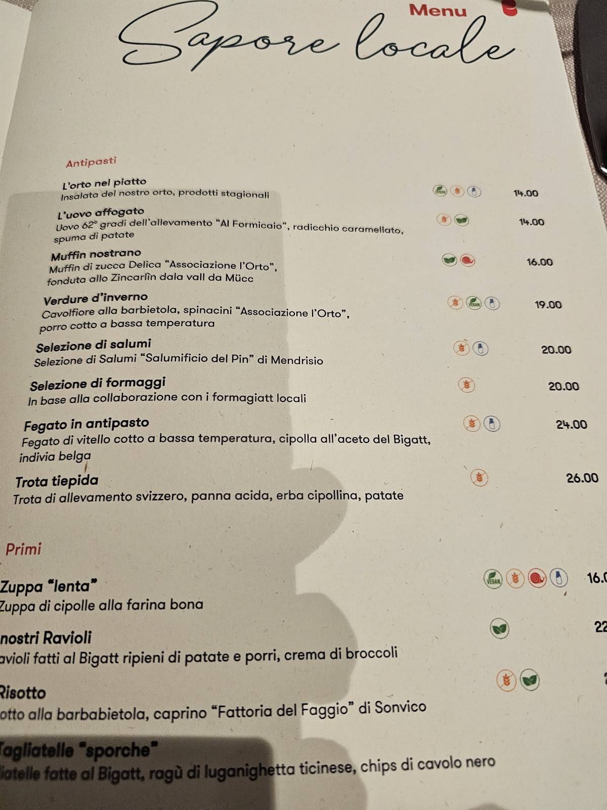 Menu di Locanda dal Bigatt 