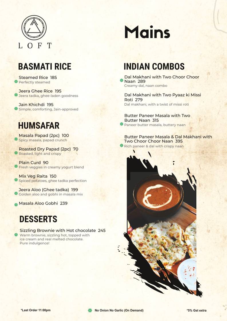 Loft Cafe - Top rated Restaurant in Mathura Pure veg with authentic North Indian & Italian menu