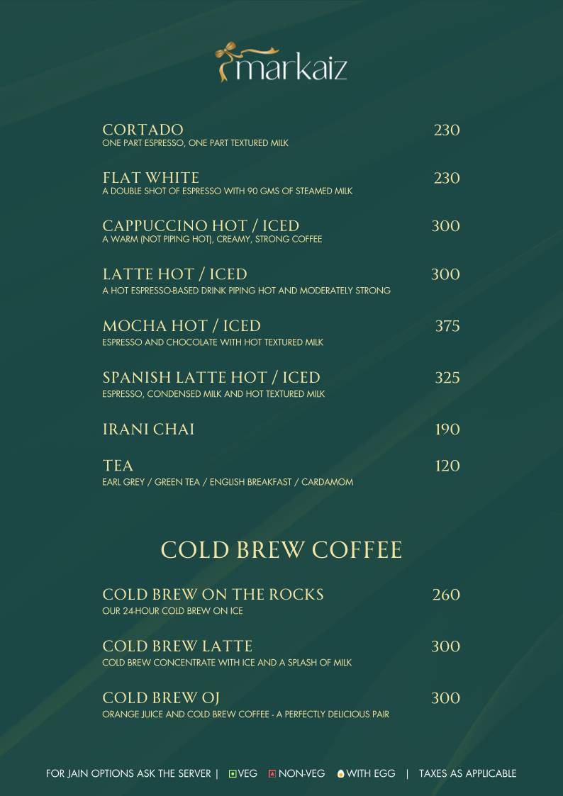 Markaiz menu
