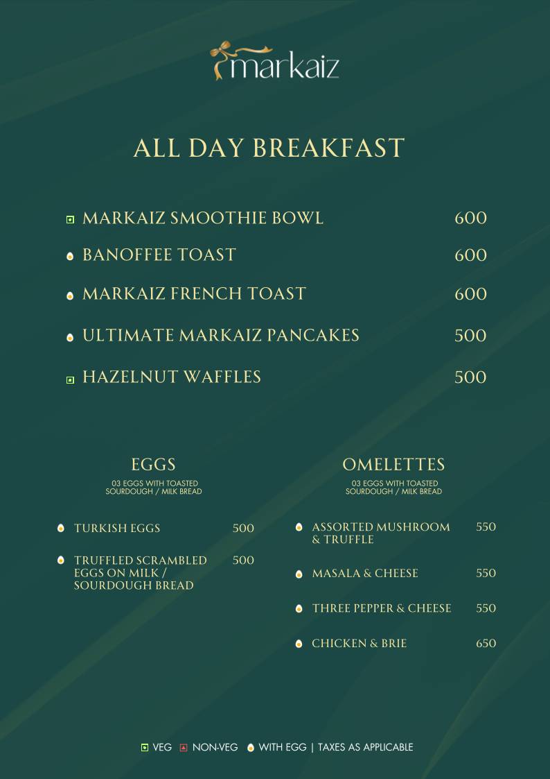 Markaiz menu
