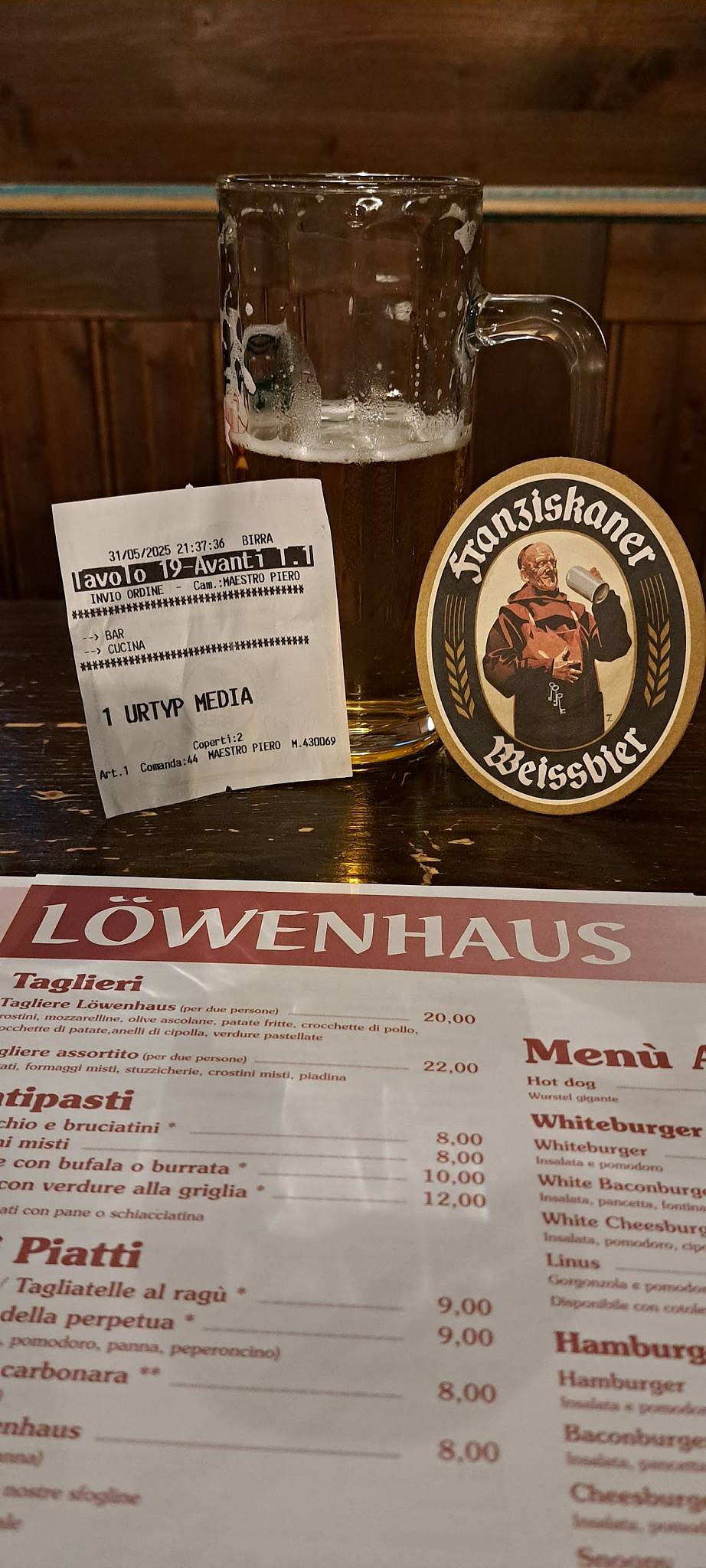 Menu di Birreria Lowenhaus 