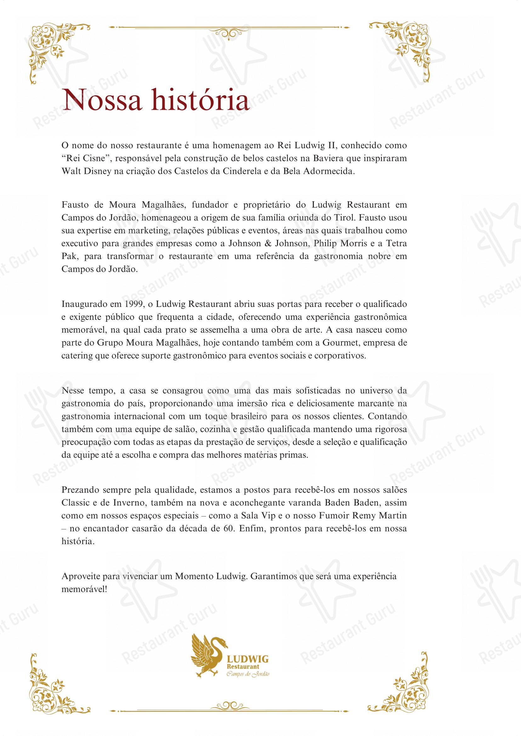 Ludwig Restaurant - Menu