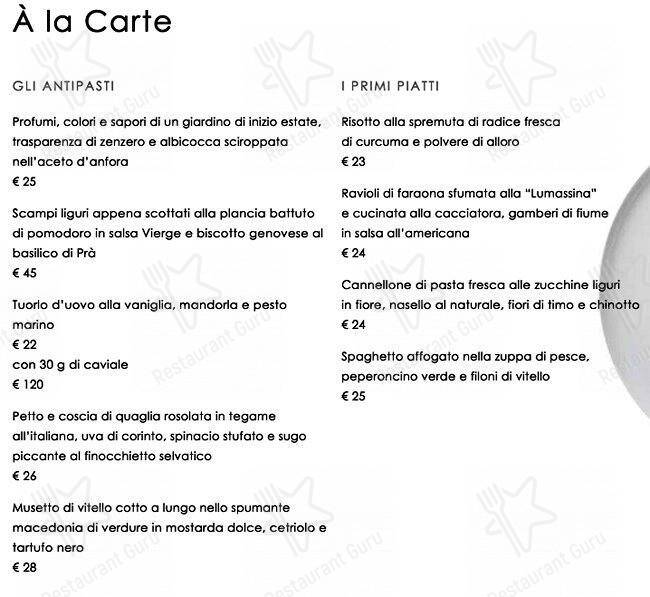 Menu di Lume 