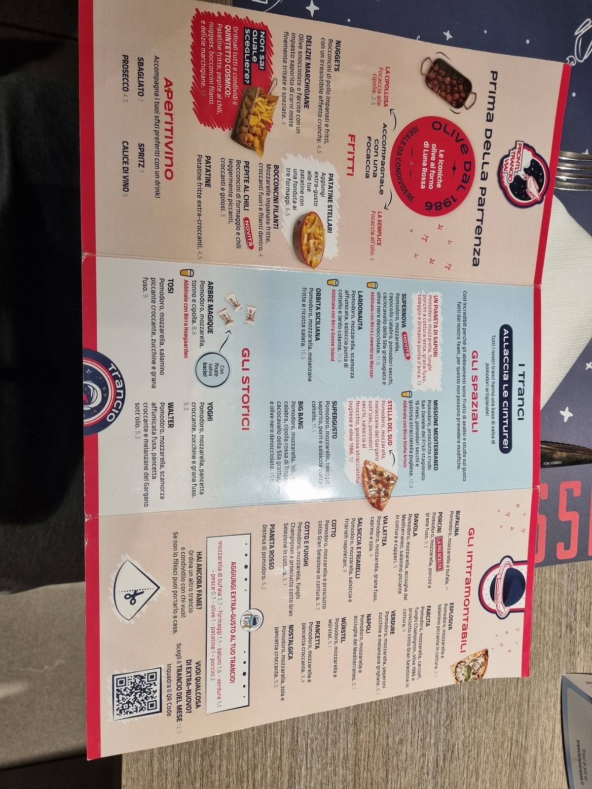Menu di Luna Rossa 