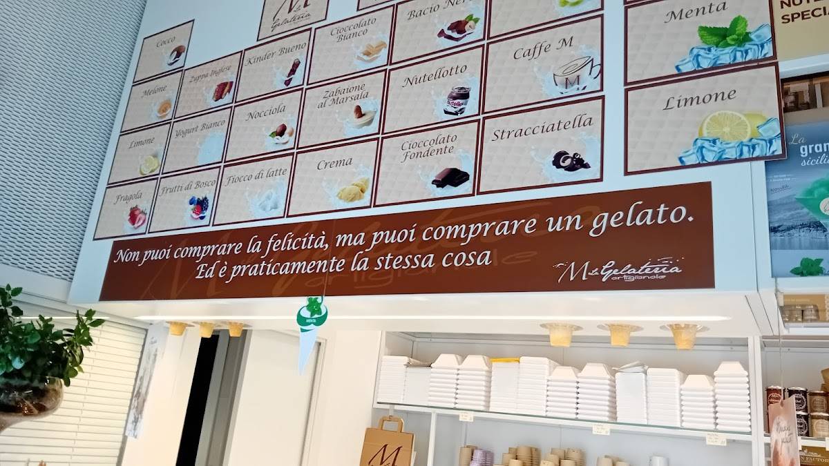 Menu di M la Gelateria Artigianale 