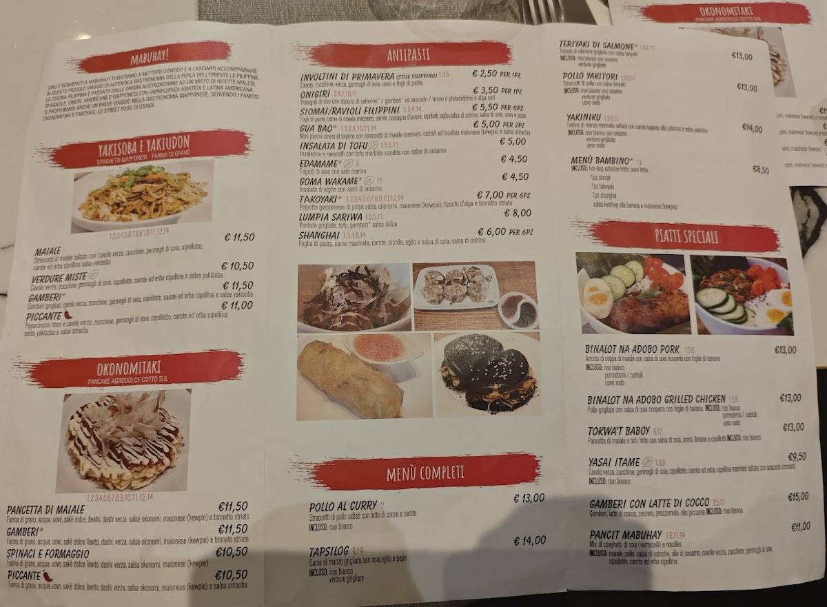 Menu di Ristorante Mabuhay 