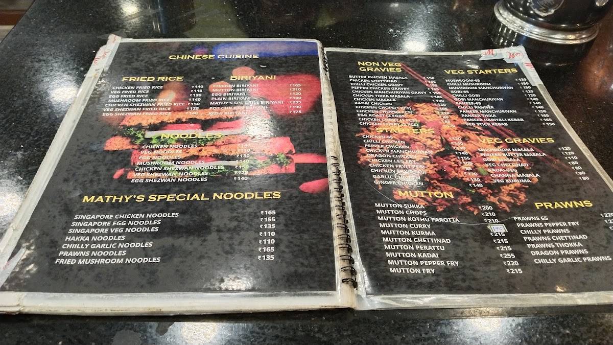 Menu at MATHY'S CAKE CORNER & MATHY BAKERY, Marthandam