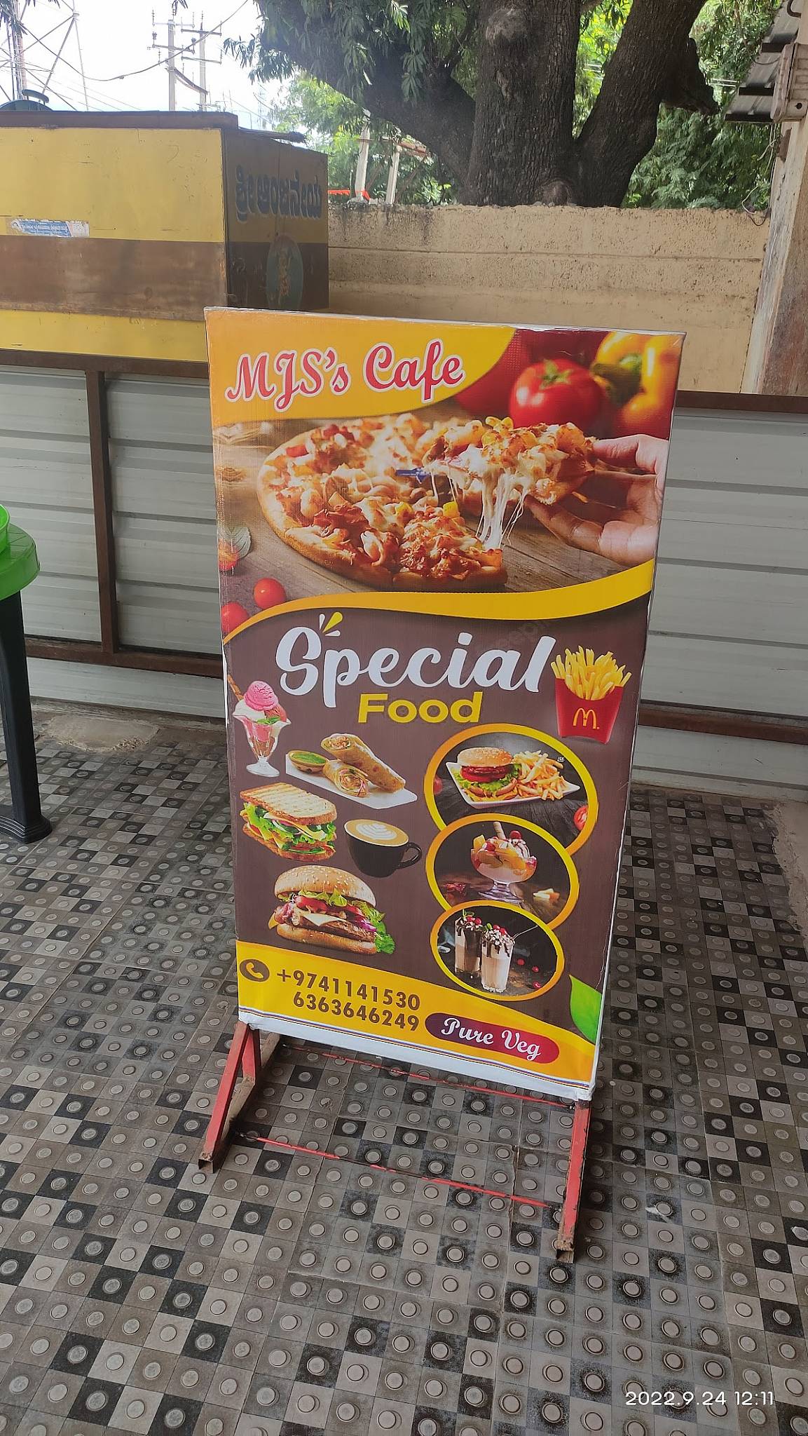 MJS's Cafe menu