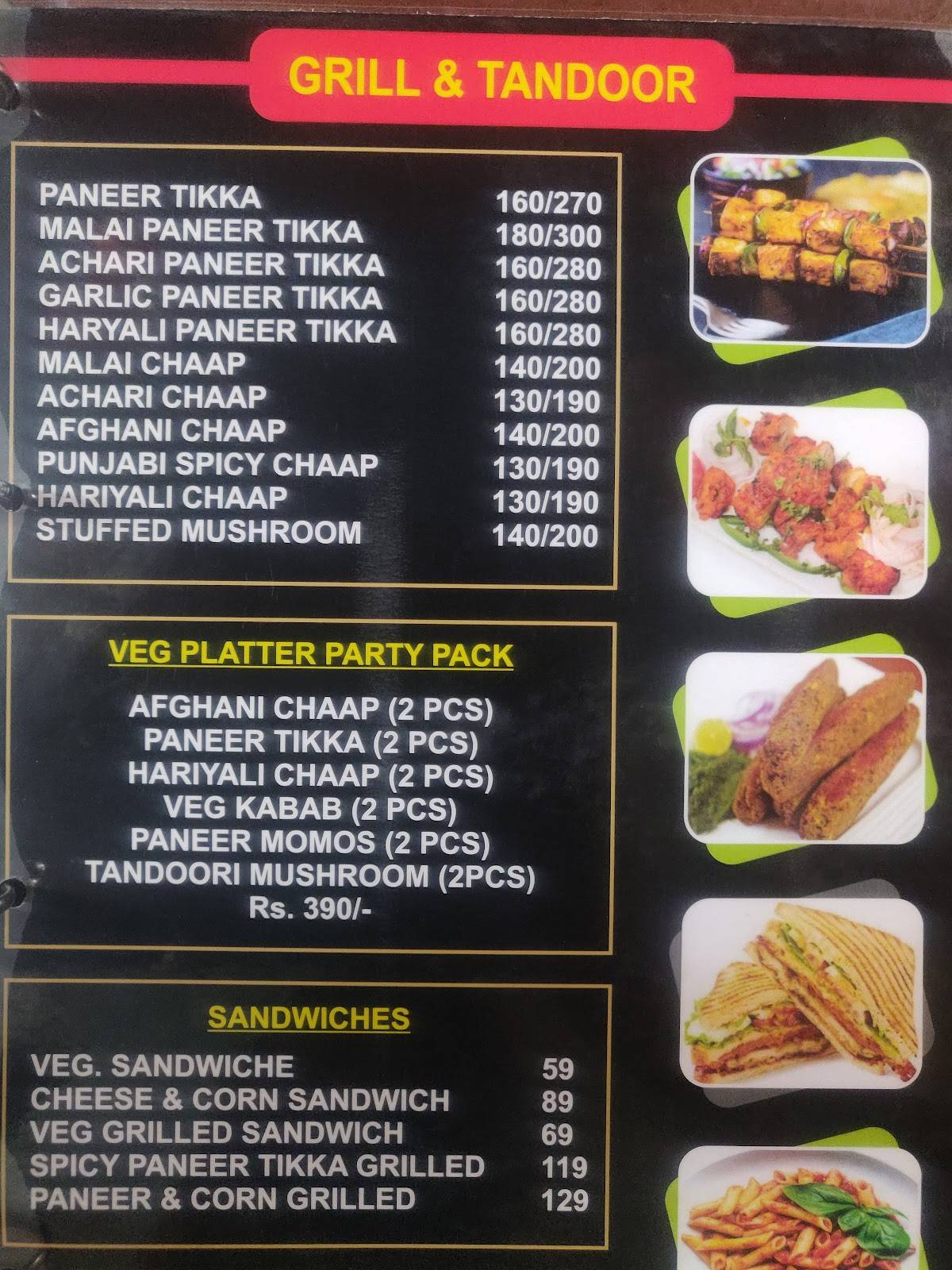 MK burger and cafe menu