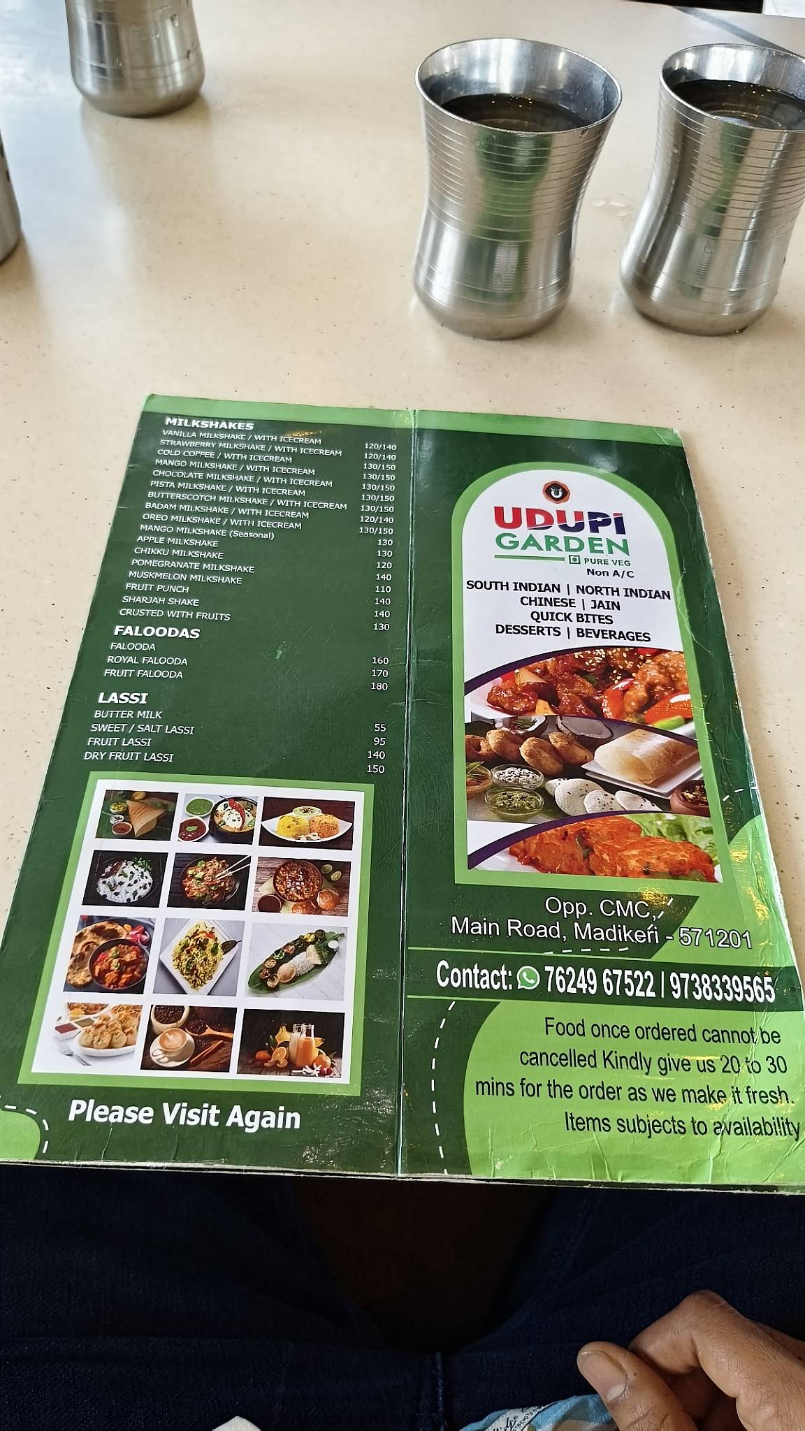 UDUPI GARDEN menu