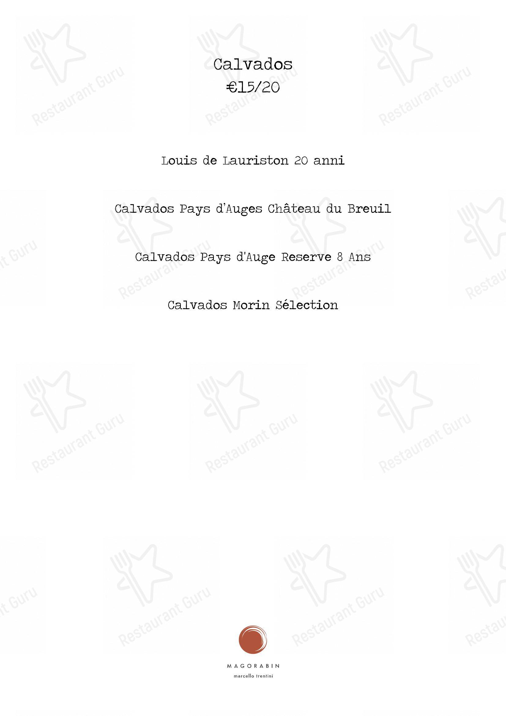 菜单 per Magorabin ristorante