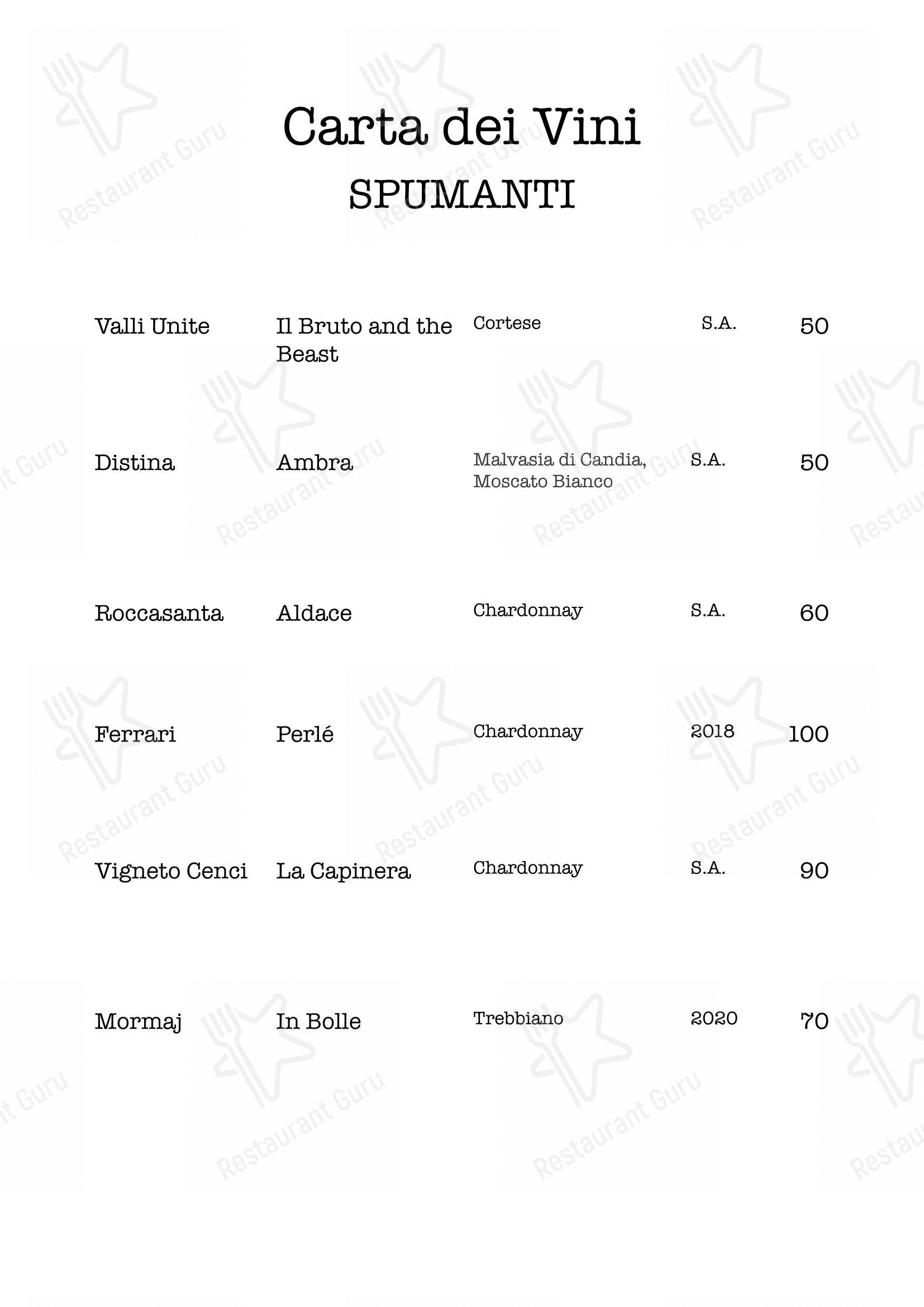 Menu bar per Magorabin ristorante