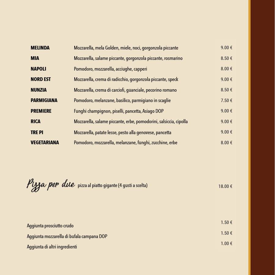 Menu di Pizza Party 