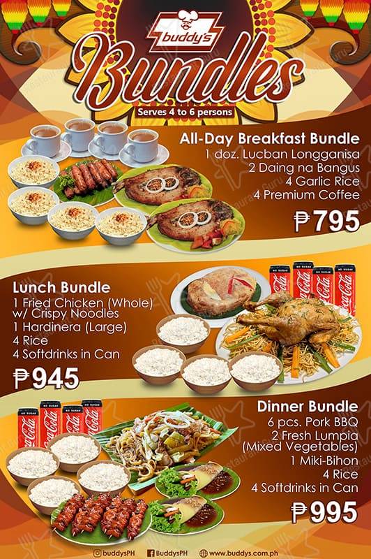 Menu At Buddys Pancit Lucban At Longganisang Lucban Restaurant Makati 5912