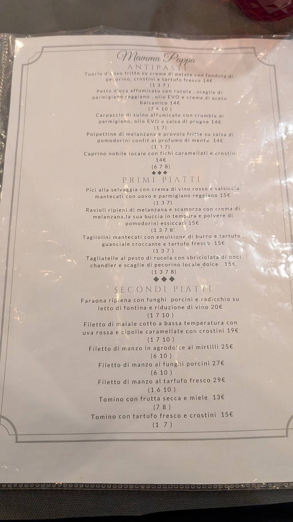 Menu di Mamma Pappa 