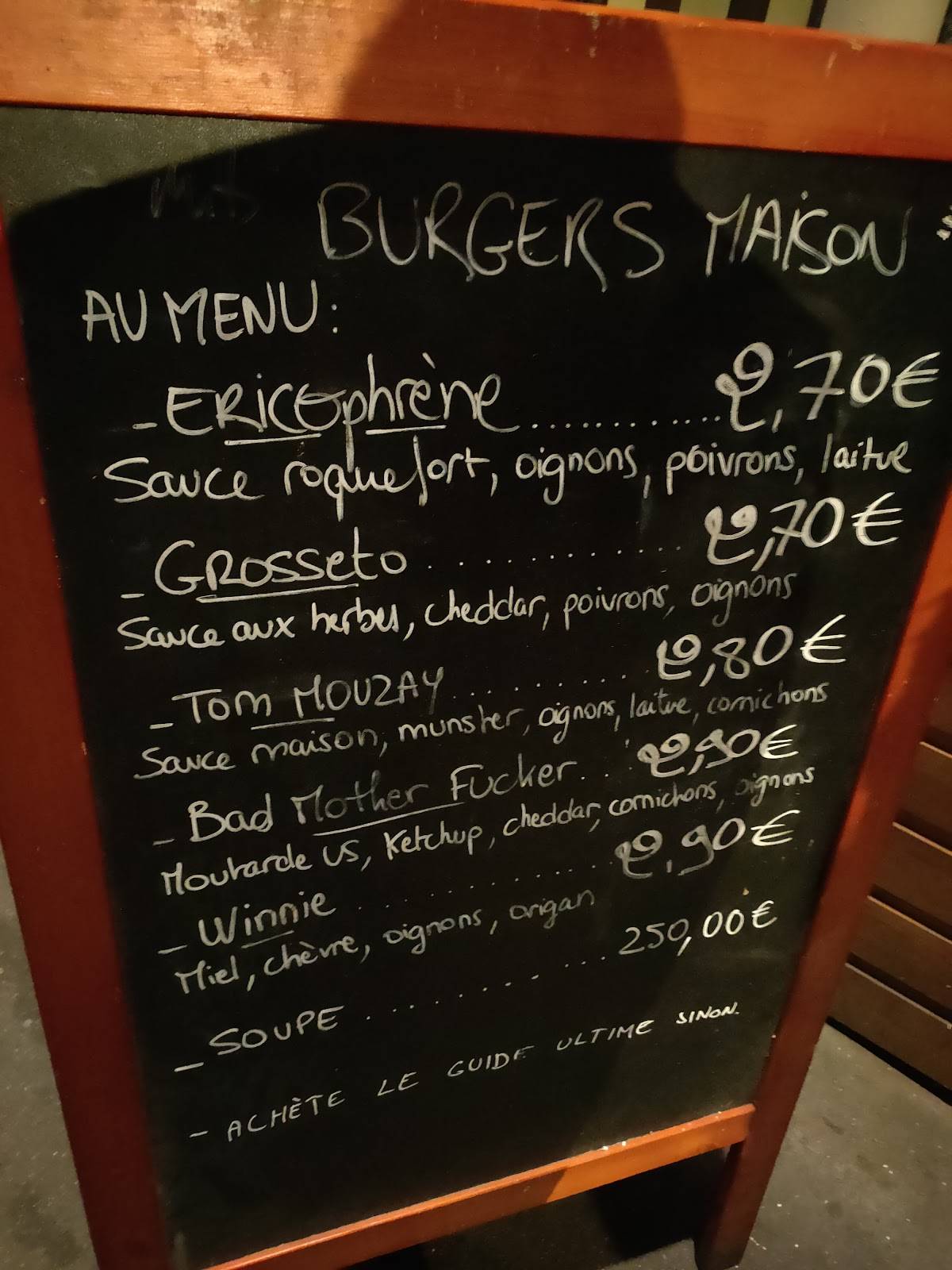 Carta del restaurante Mangez et cassezvous, Paris, 64 Rue Alexandre Dumas