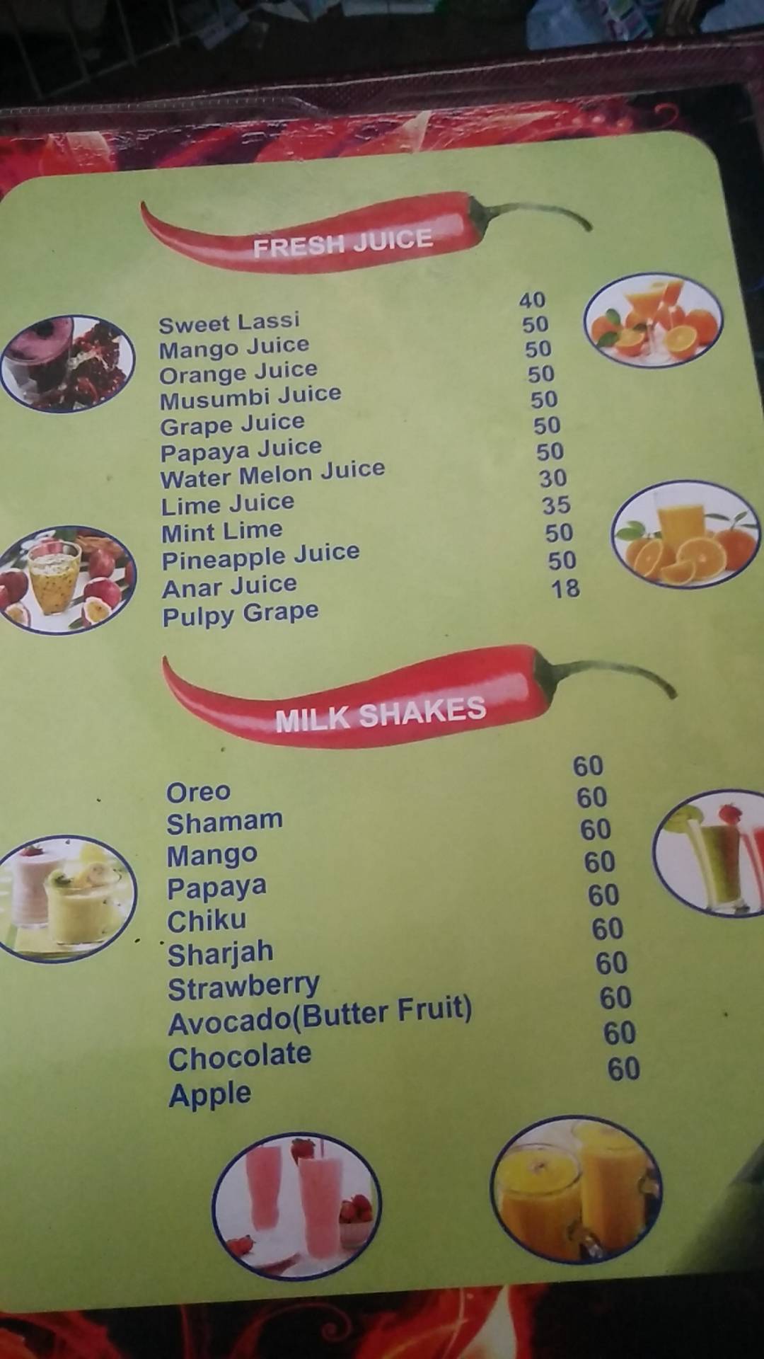 Menu at Seif Palace Restaurant, Manipal