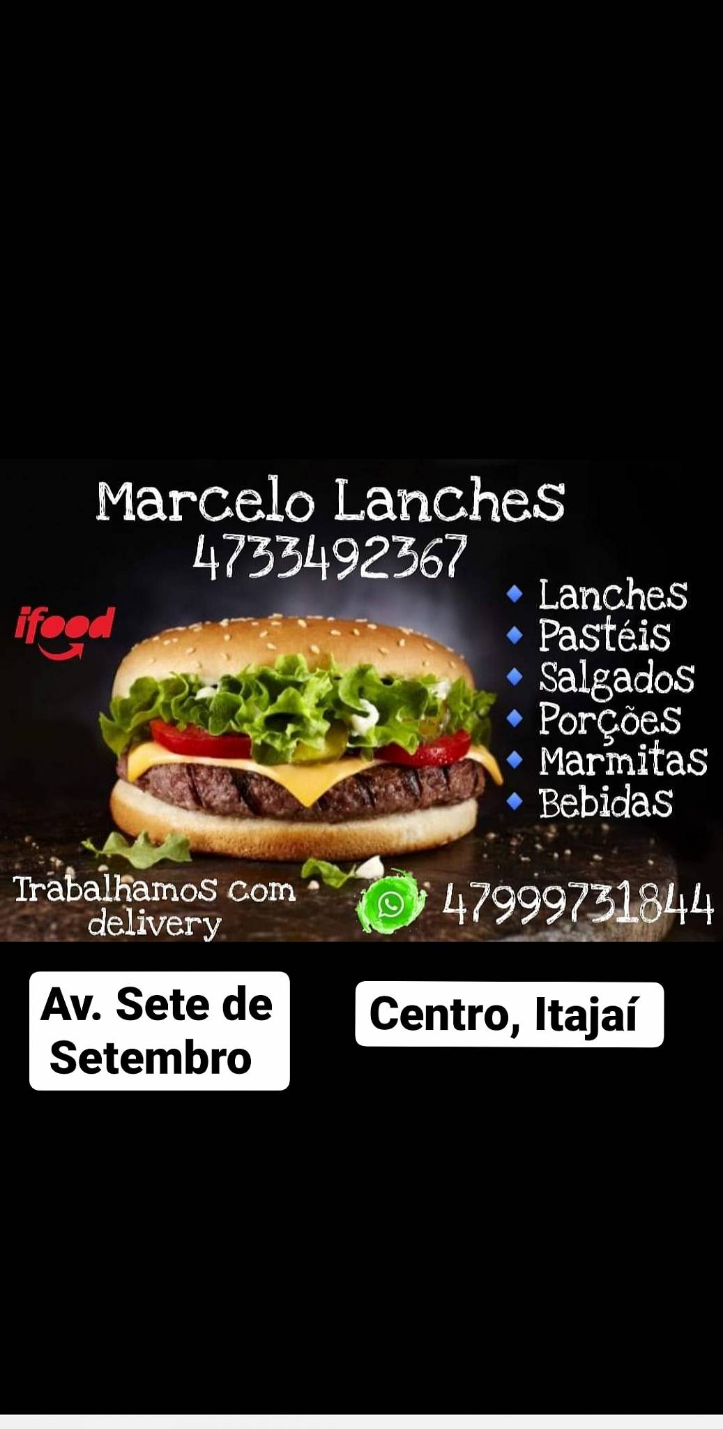 Marcelo Lanches cardápio