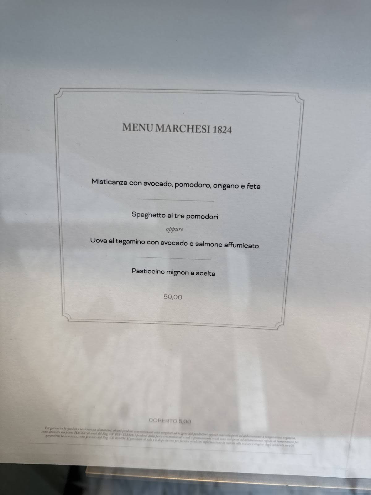 Menu di Marchesi 1824 