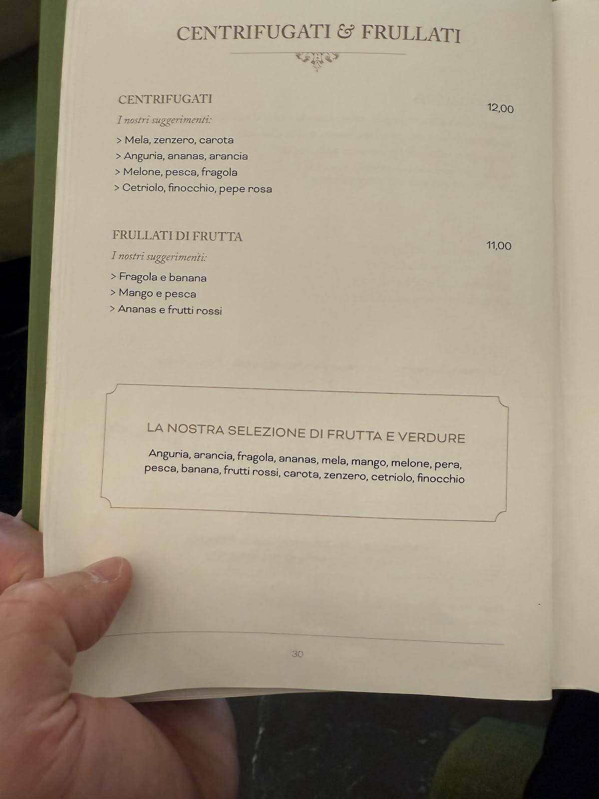 Menu di Marchesi 1824 