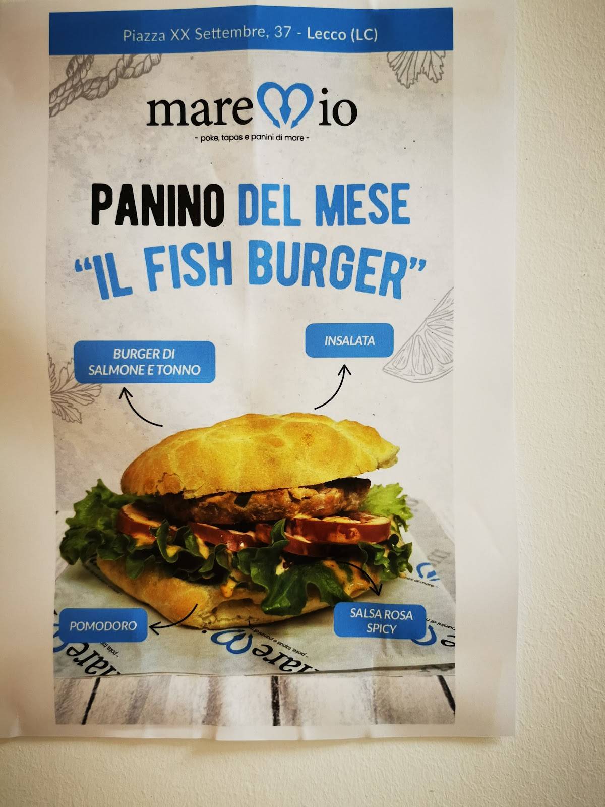 Menu di MareMio Lecco 