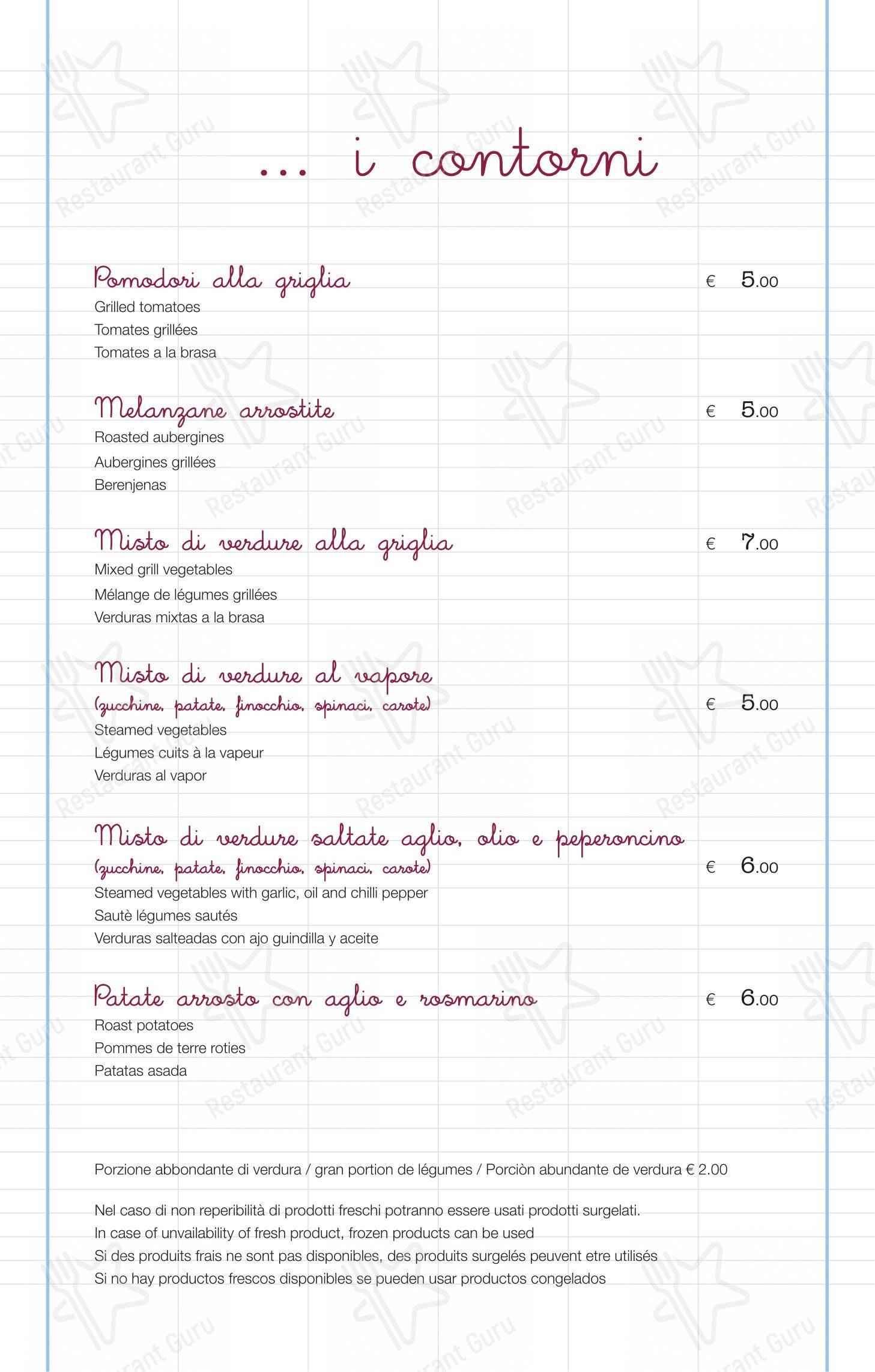Menu di Marianaza - Menu