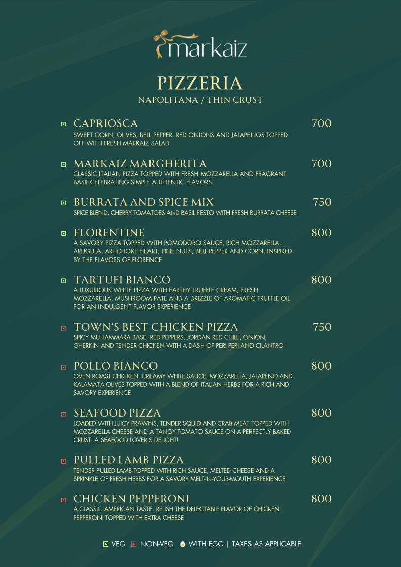 Markaiz menu