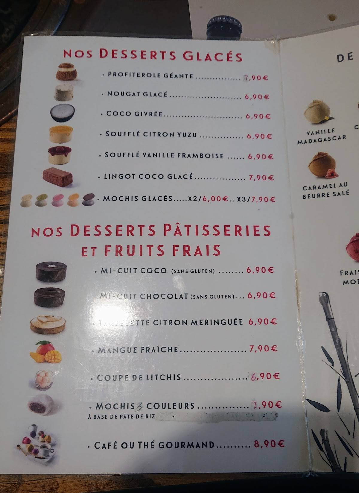 Menu de Busan Valentine