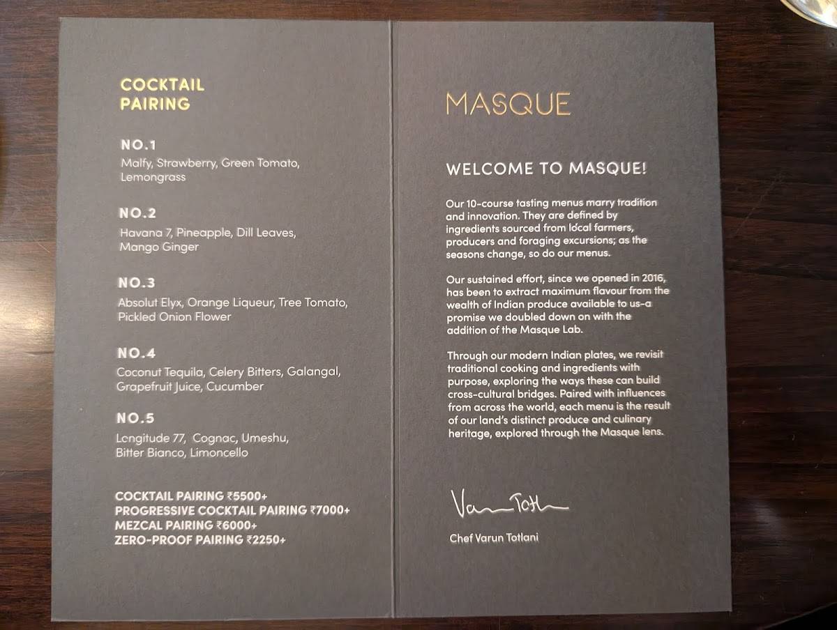 Masque menu