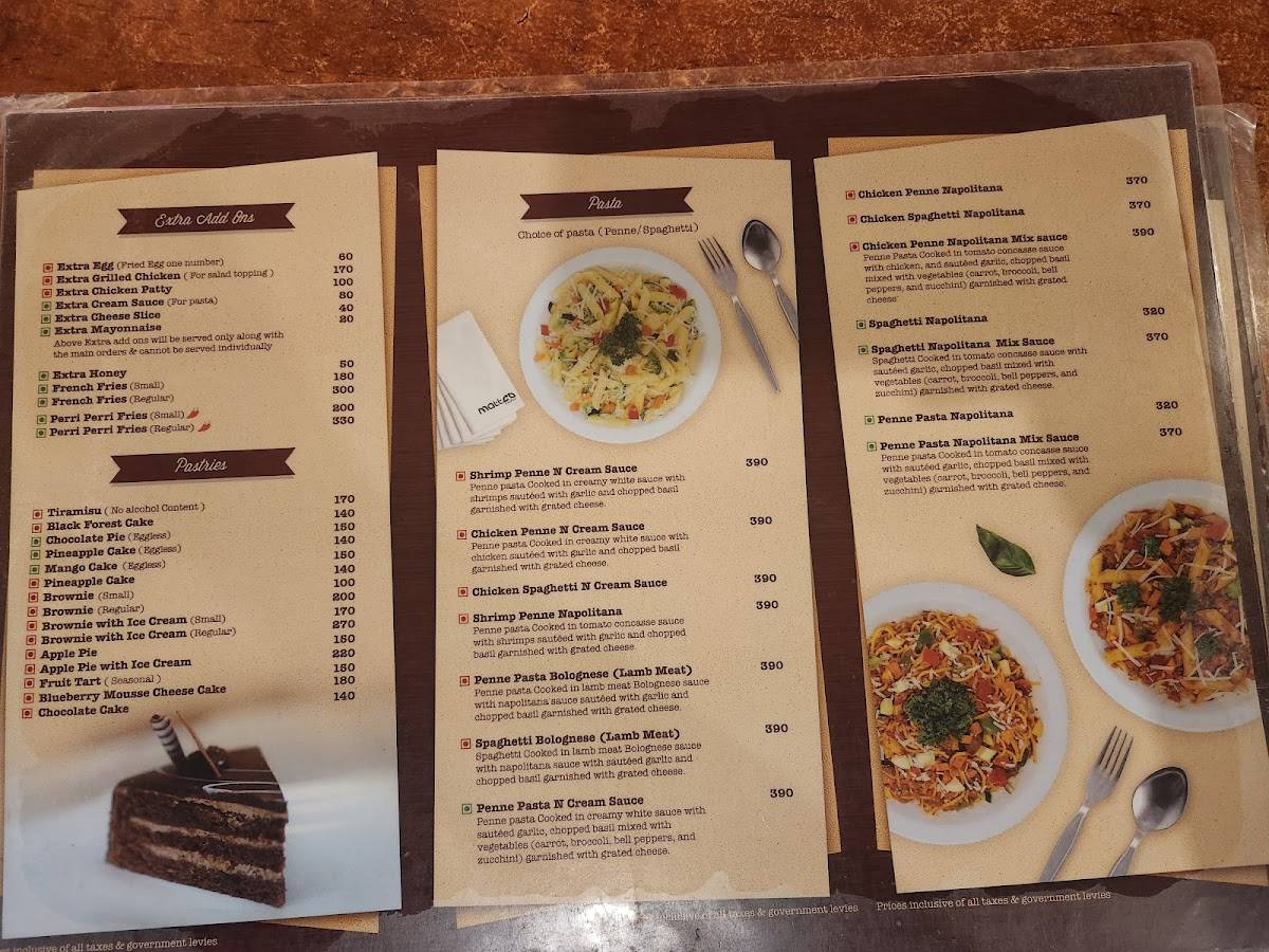 Matteo Coffea menu