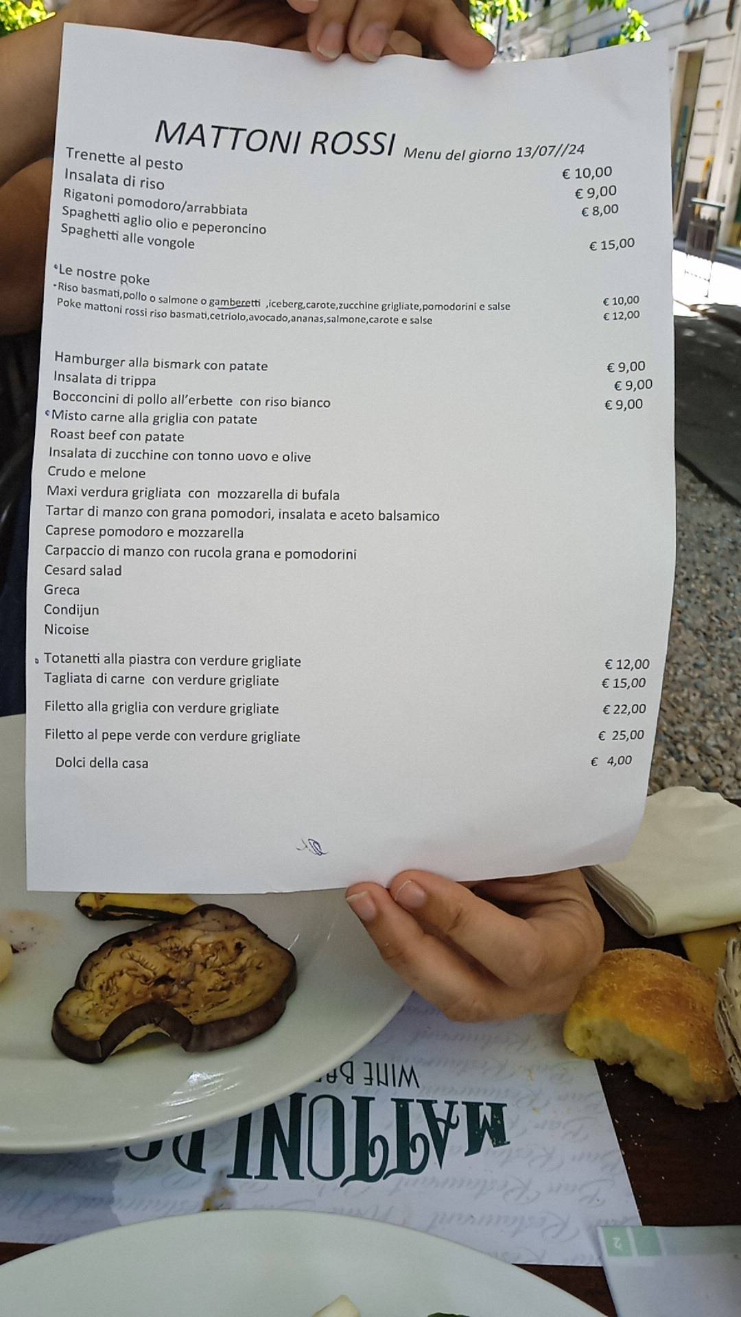 Menu di Mattoni Rossi 