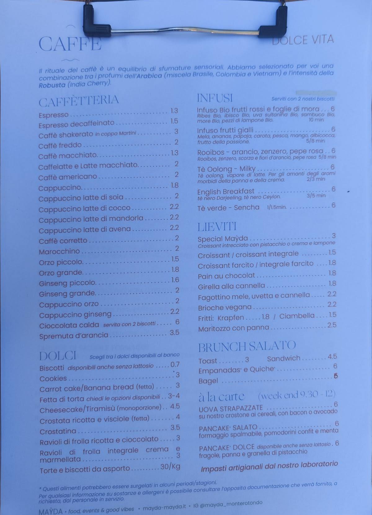 Menu di Mayda 
