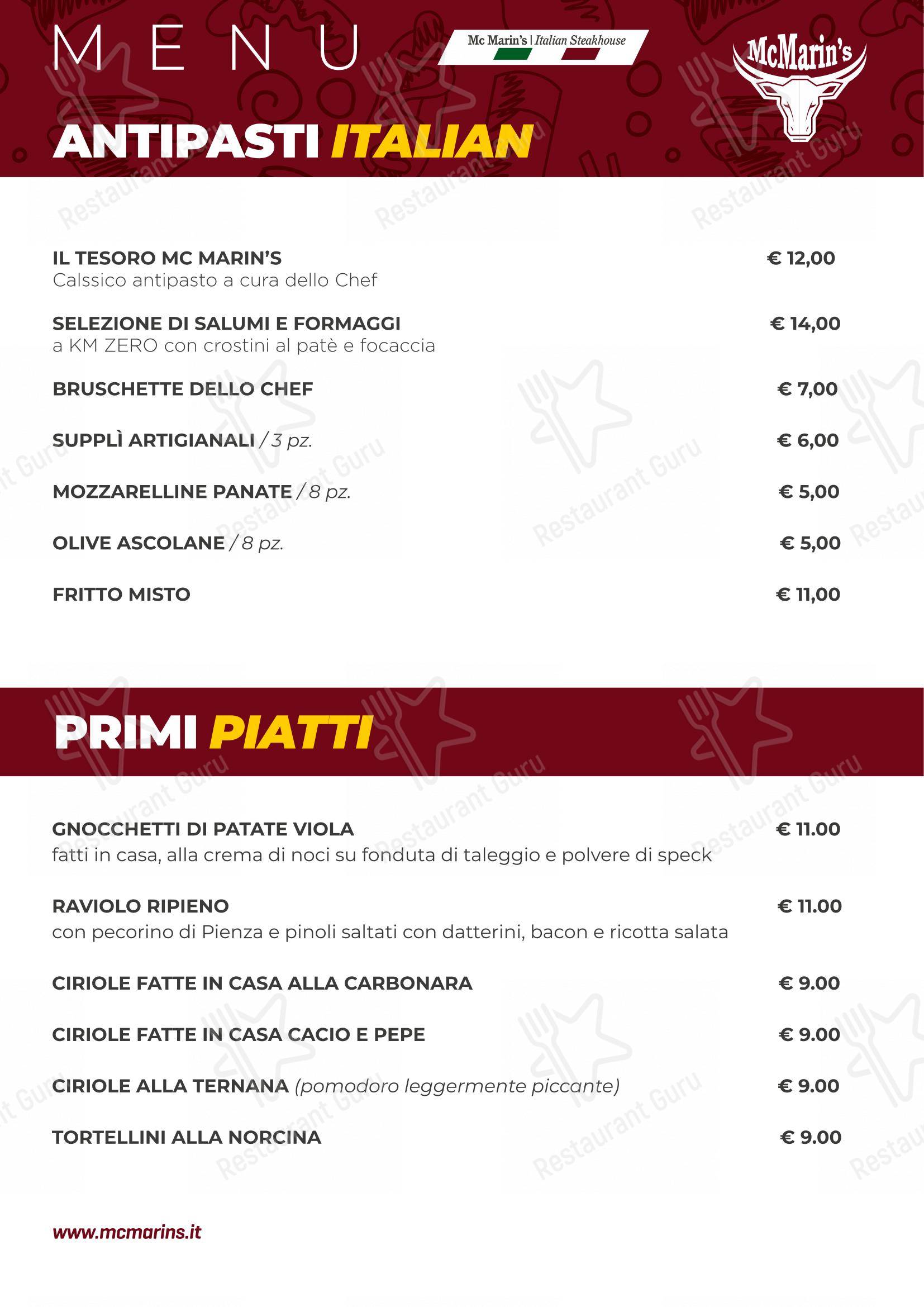 Menu bar per La Locanda Del Drago ristorante con griglia