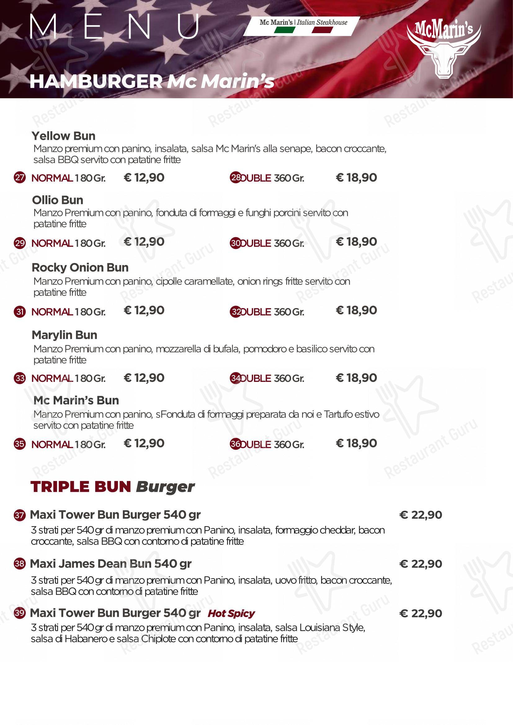 Menu per La Locanda Del Drago ristorante con griglia