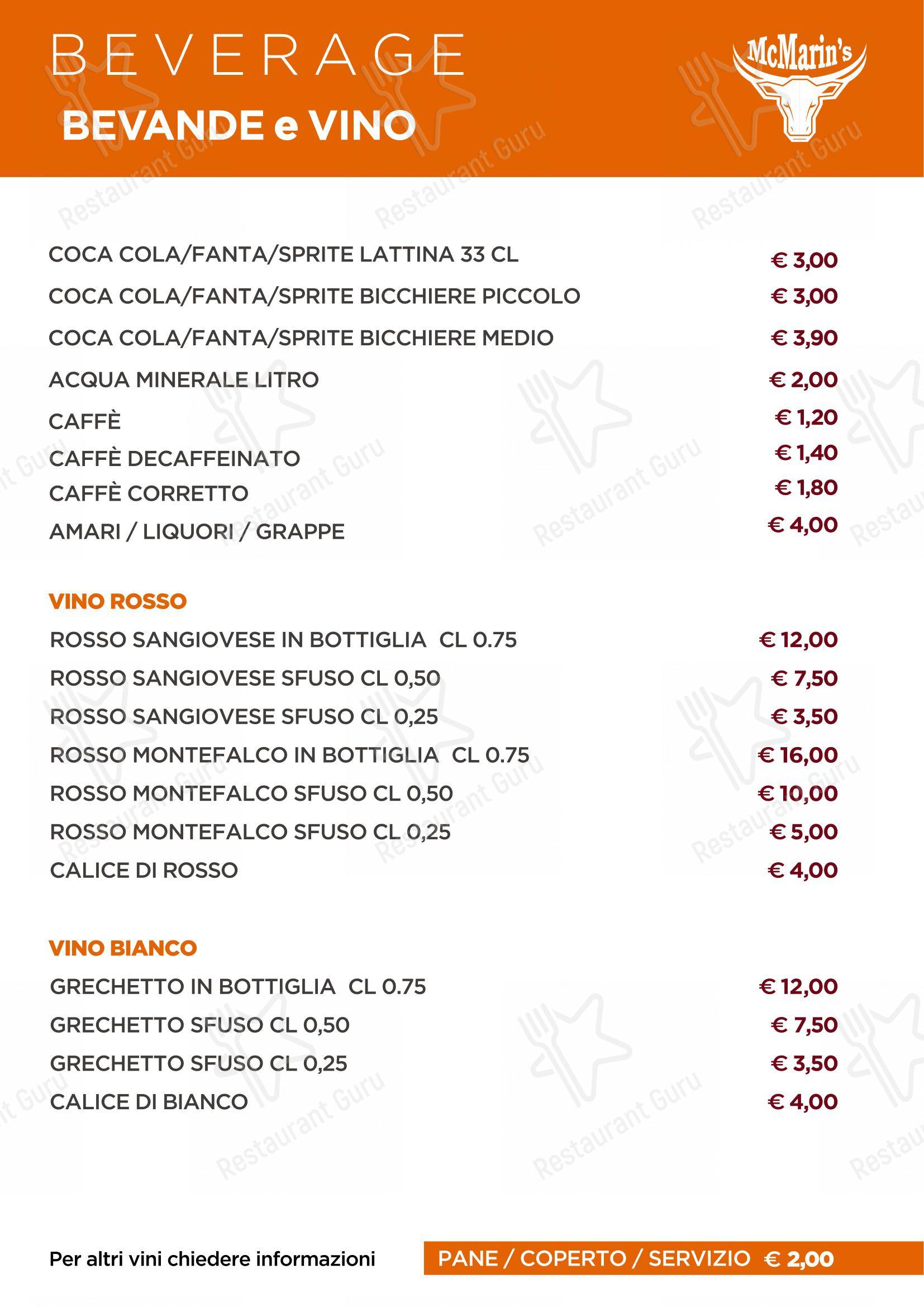 La Locanda Del Drago in Terni - Menu