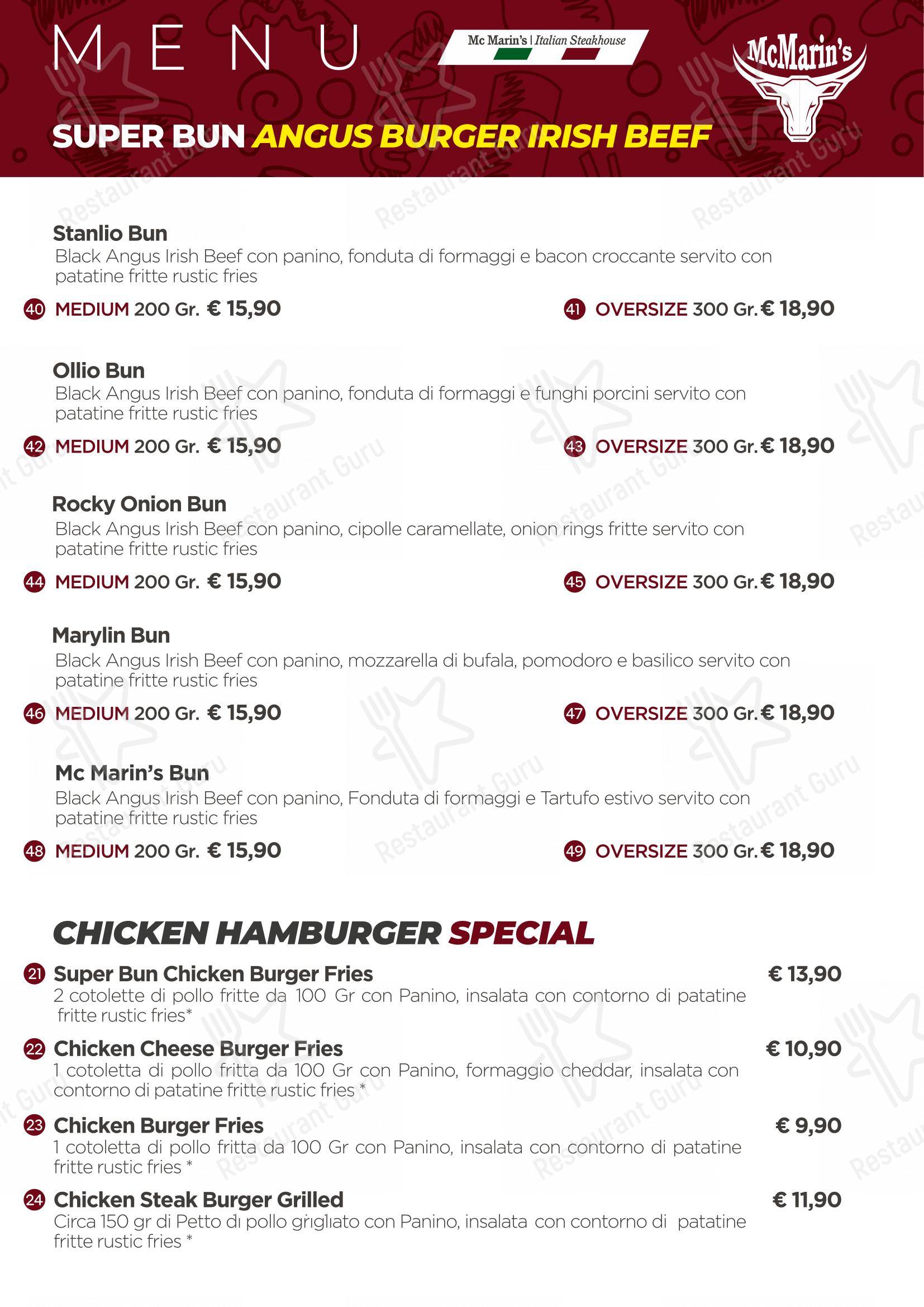 Основное меню per La Locanda Del Drago in Terni