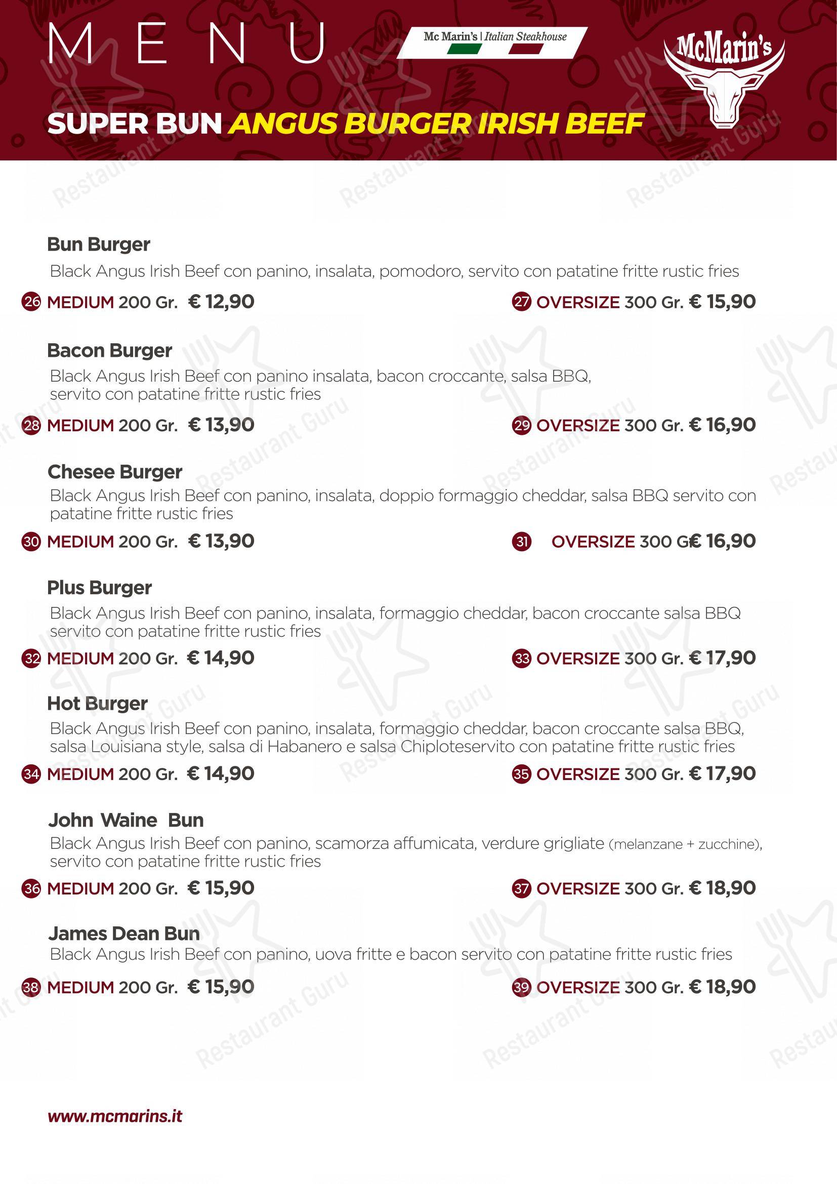 Основное меню per La Locanda Del Drago in Terni