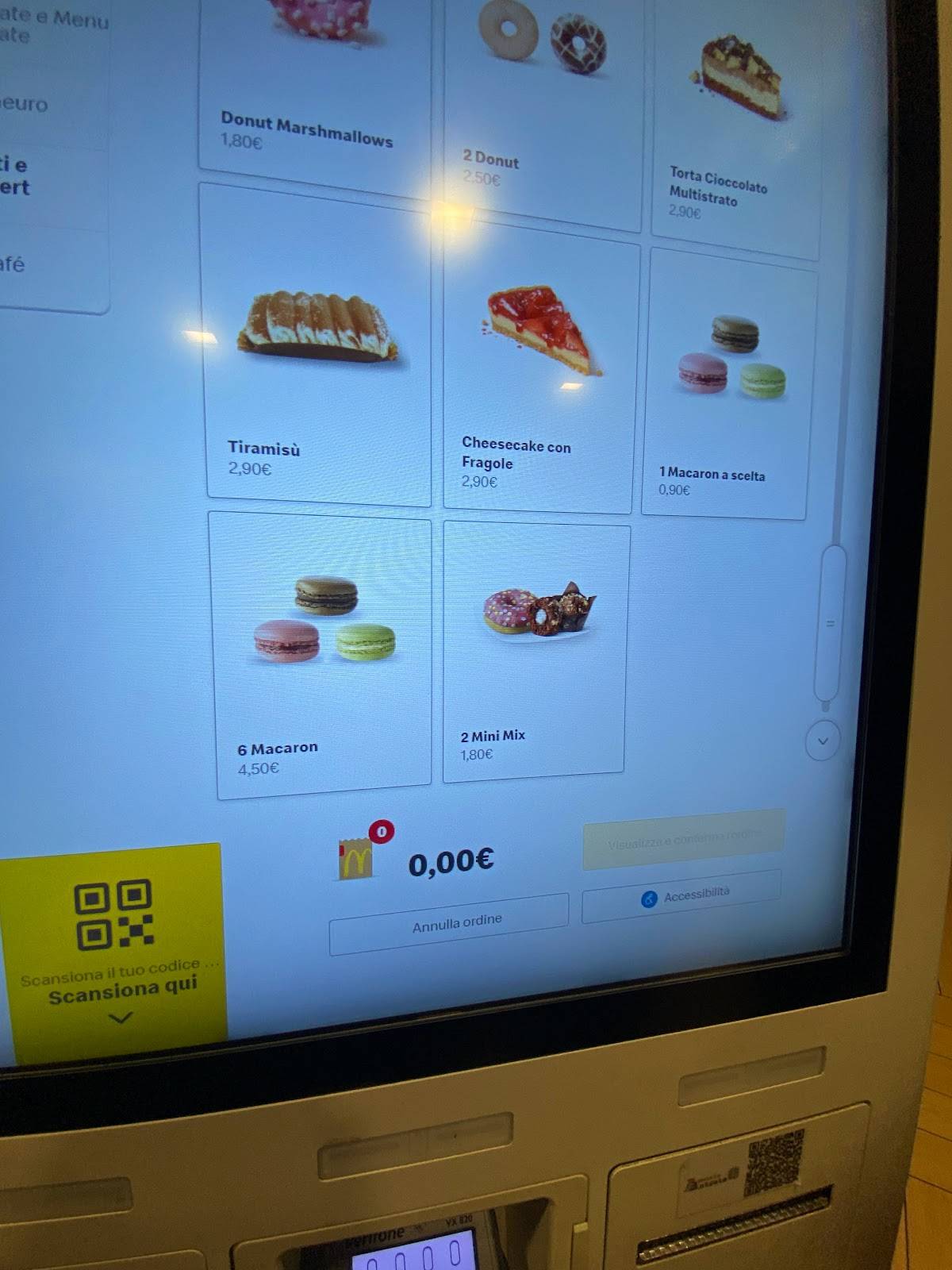 Menu di McDonald's Bolzano Piazza Parrocchia 