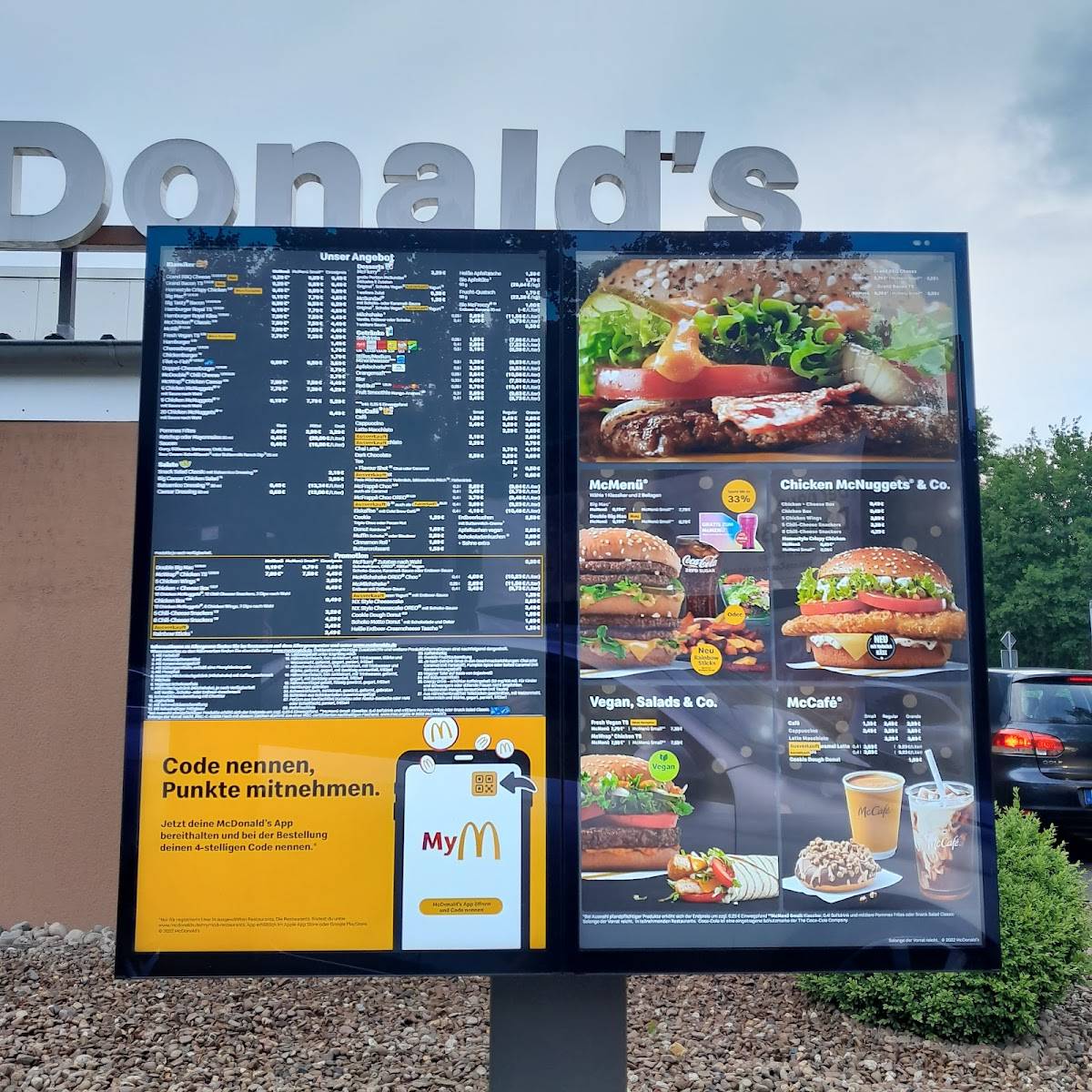 Menu de McDonald's