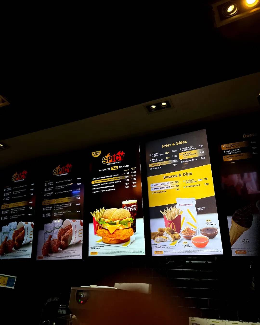 McDonald's menu
