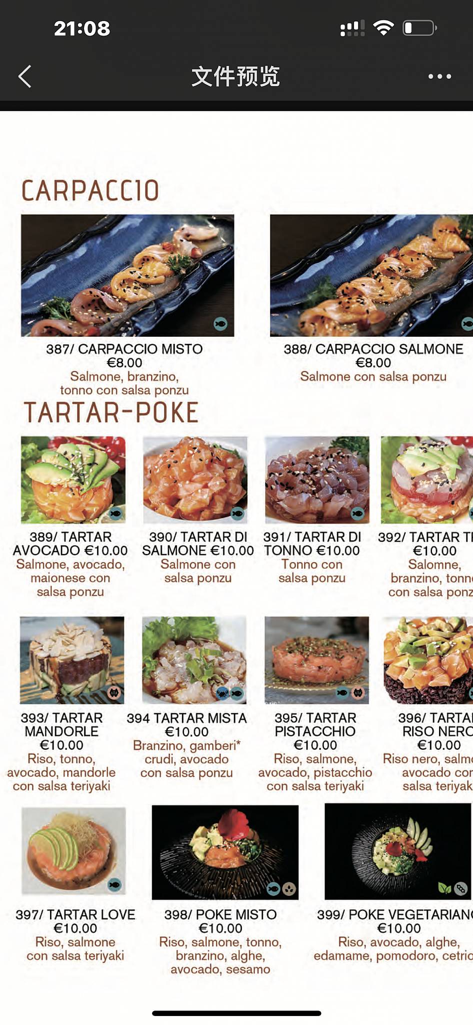 Menu di Pizzeria Ristorante Stelvio 