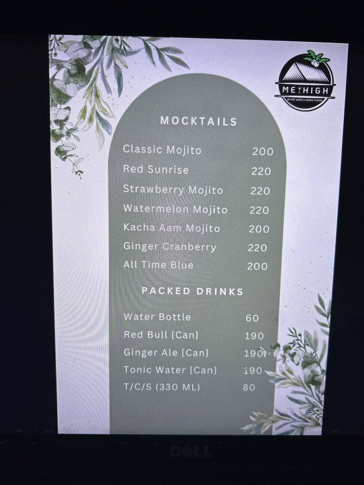 Meyhigh By Hot Wheels Veggie Fusion menu