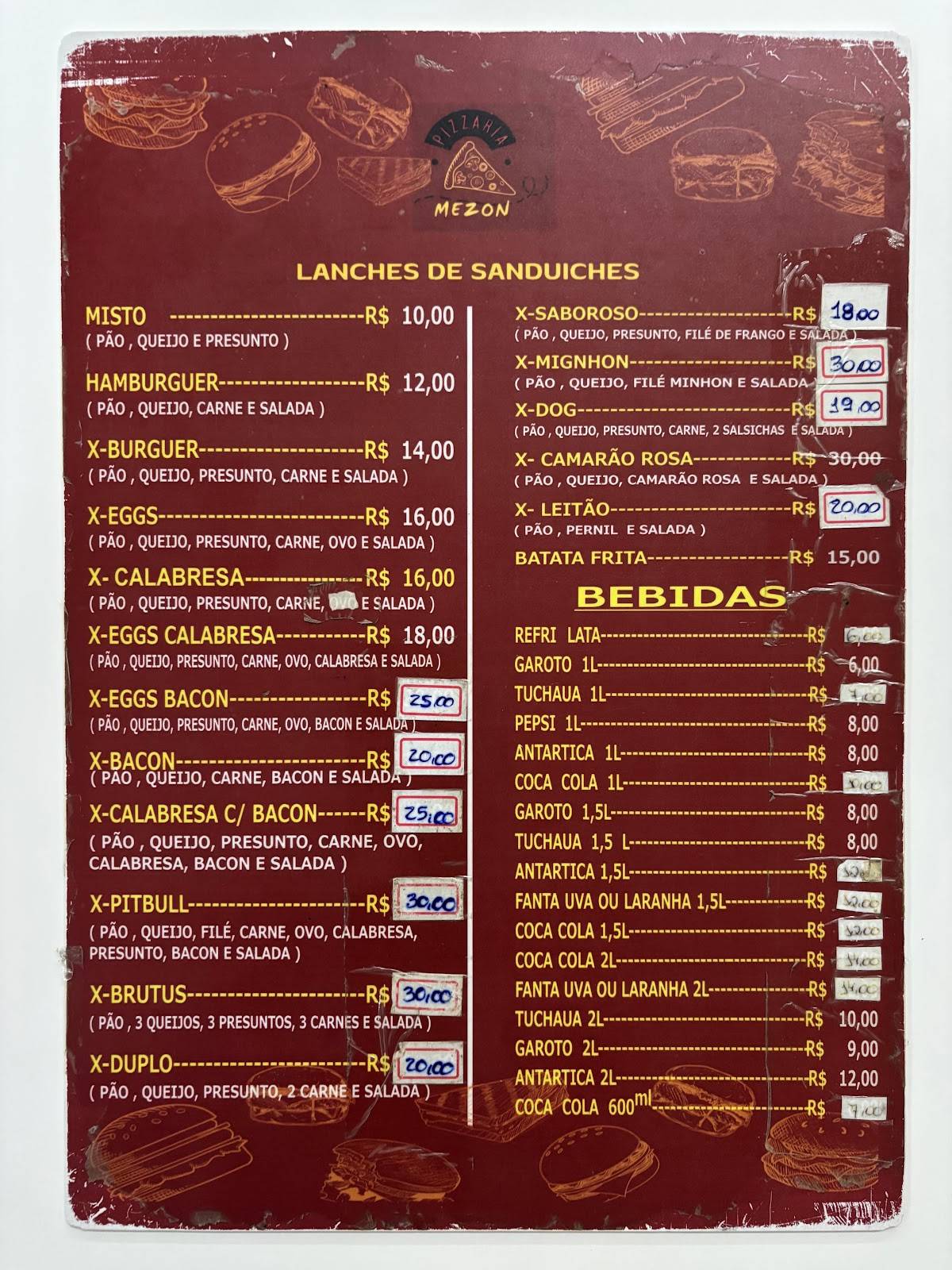 Mezon Pizza cardápio