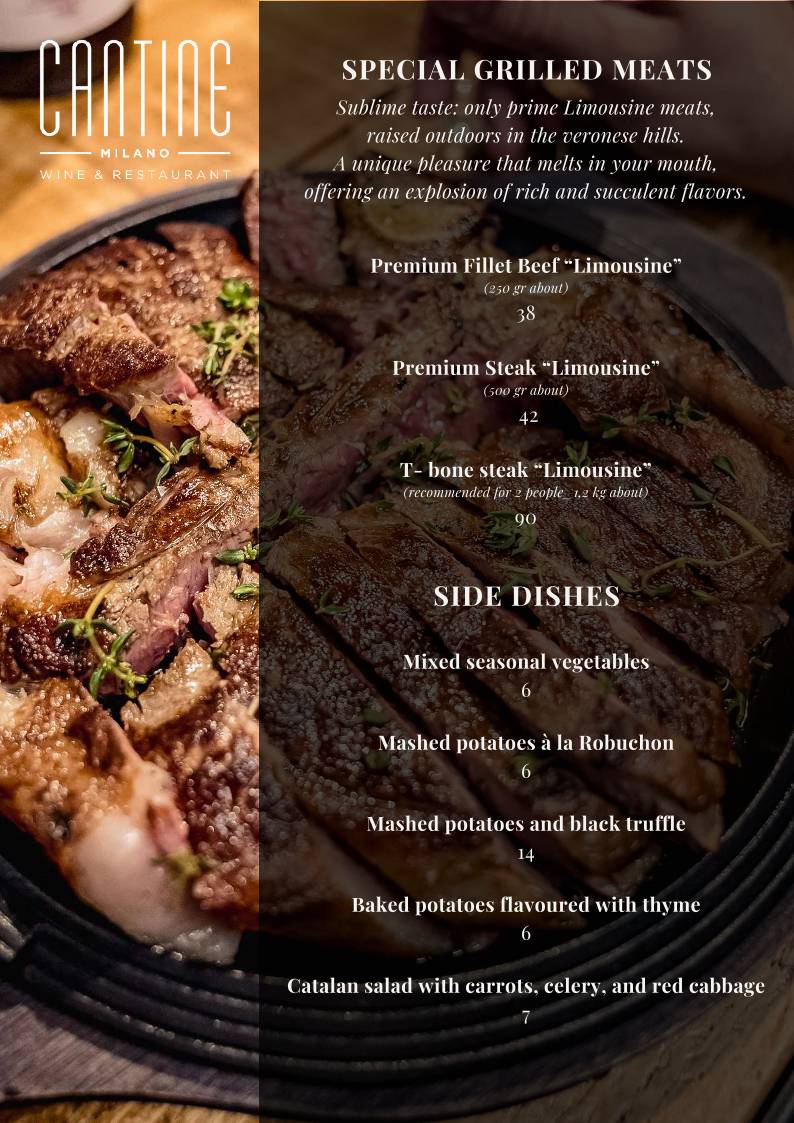 Menu di Cantine MILANO - WINE & RESTAURANT 